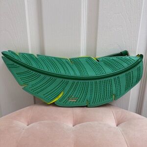 Kate Spade Green Banana Leaf Clutch Bag